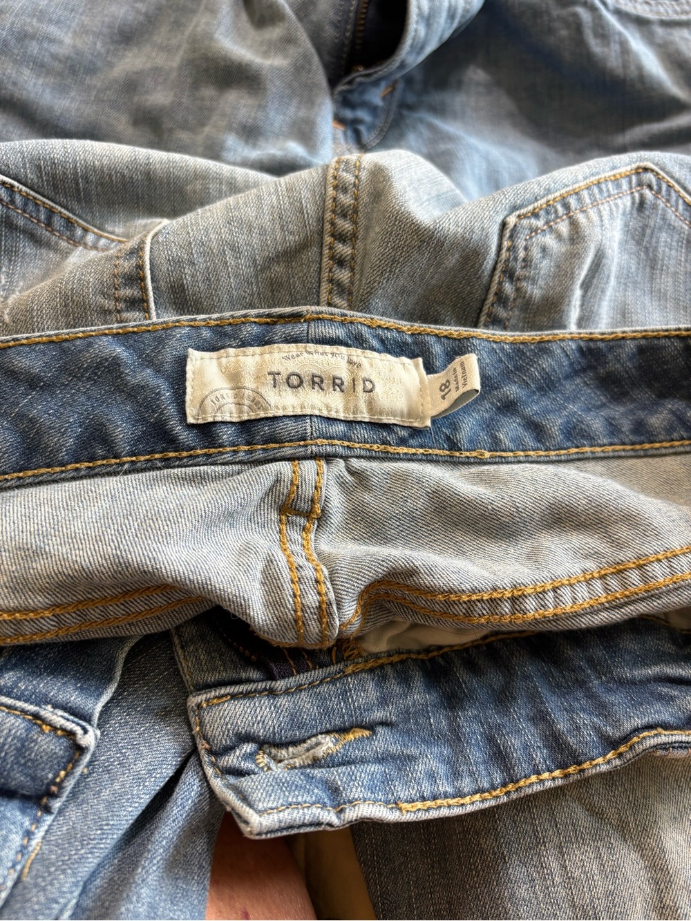 Torrid Light Blue shorts  Denim - Picture 2 of 4